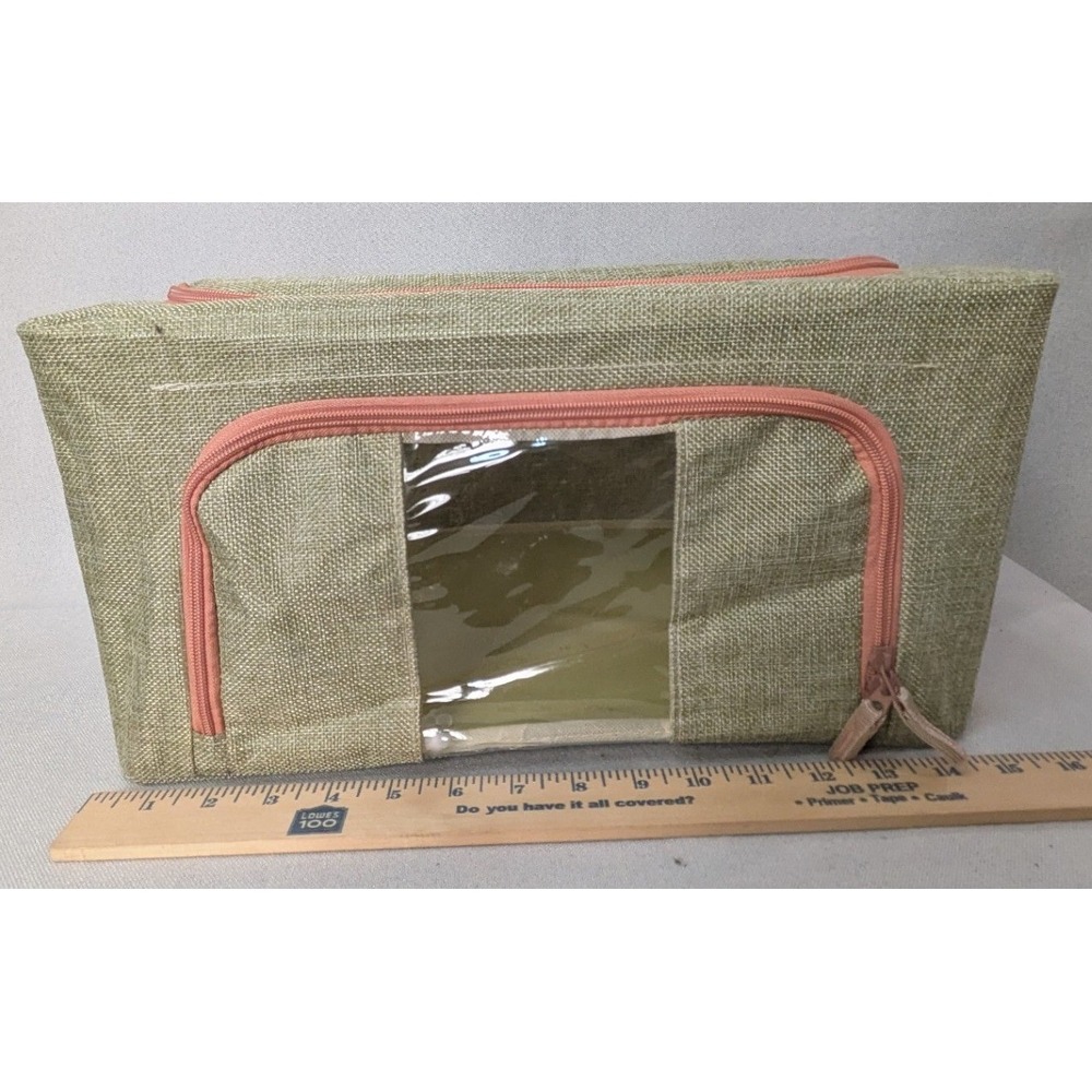 Storage Bin Organizer Medium Sage Green Excellent Collapsible Window